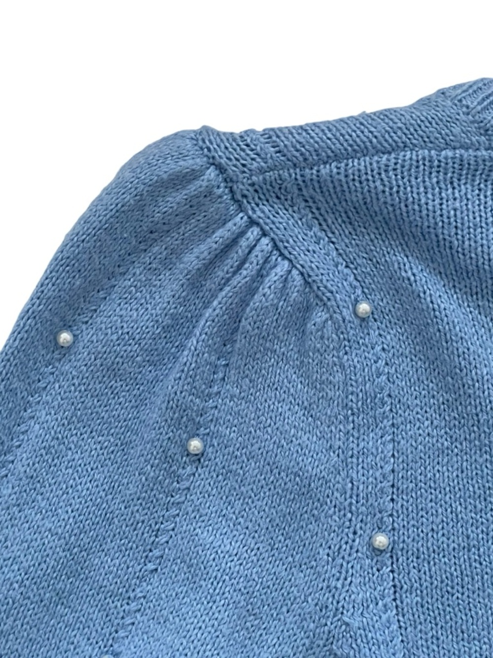Lilly Pulitzer Geraldine Blue Pearl Sweater Size: XS - Picture 7 of 11